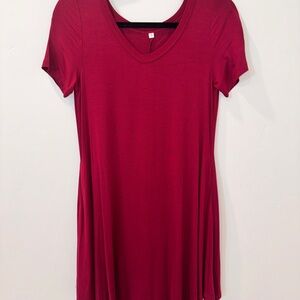 Red Women's t-shirt dress